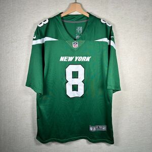 Nike New York Jets NFL Jersey Mens Large Elijah Moore #8 Green Football Shirt